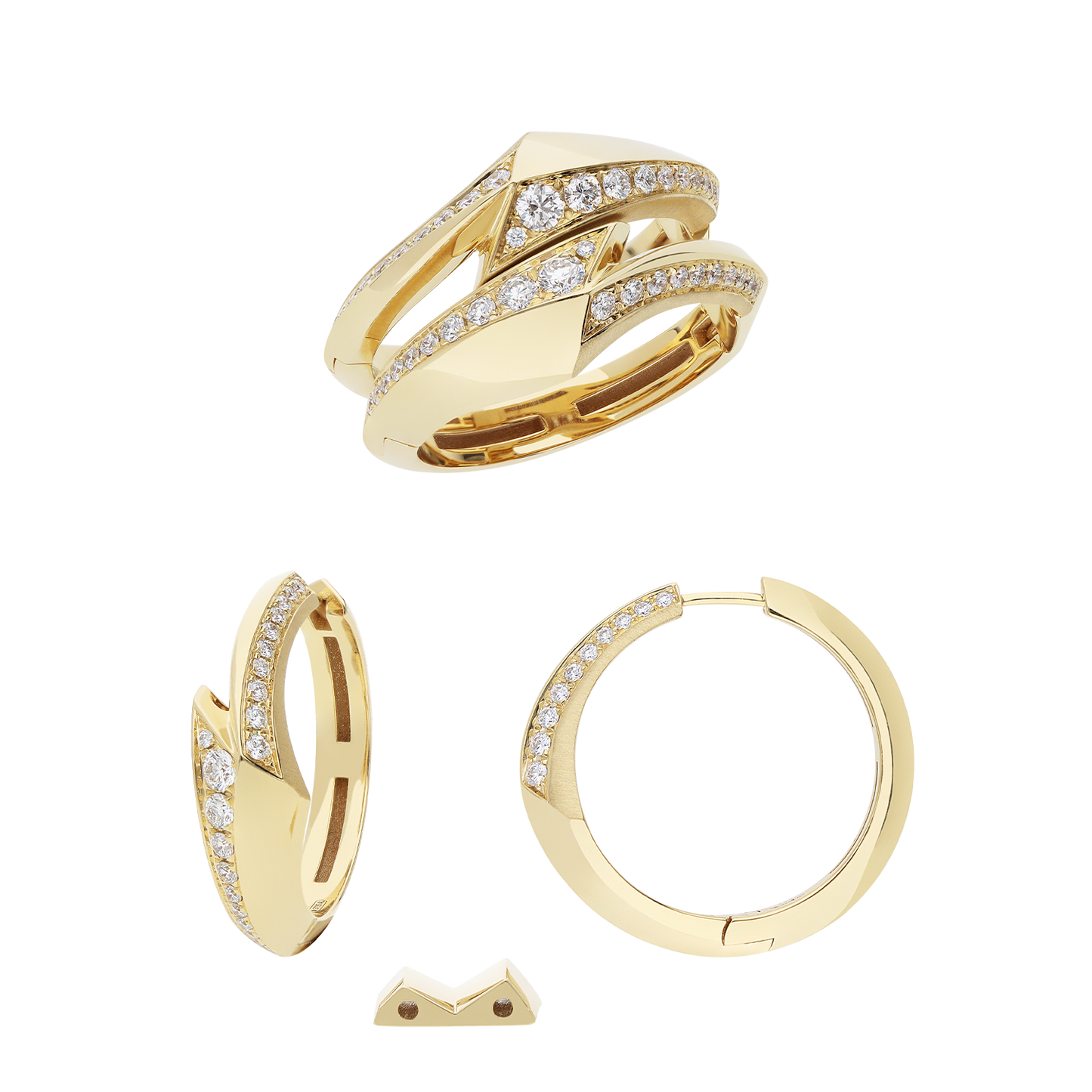 Ring and Earrings AB12039/W-Y