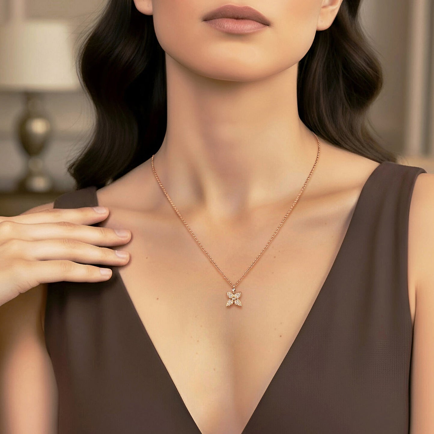 Necklace G9898/W-R Lenti & Villasco